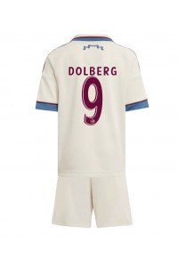 Ajax Kasper Dolberg #9 Jalkapallovaatteet Lasten Kolmas peliasu 2025-26 Lyhythihainen (+ Lyhyet housut)